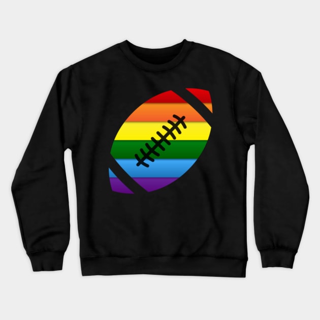 Rugby Gay Pride Lgbt Rainbow Flag Crewneck Sweatshirt by jrgmerschmann